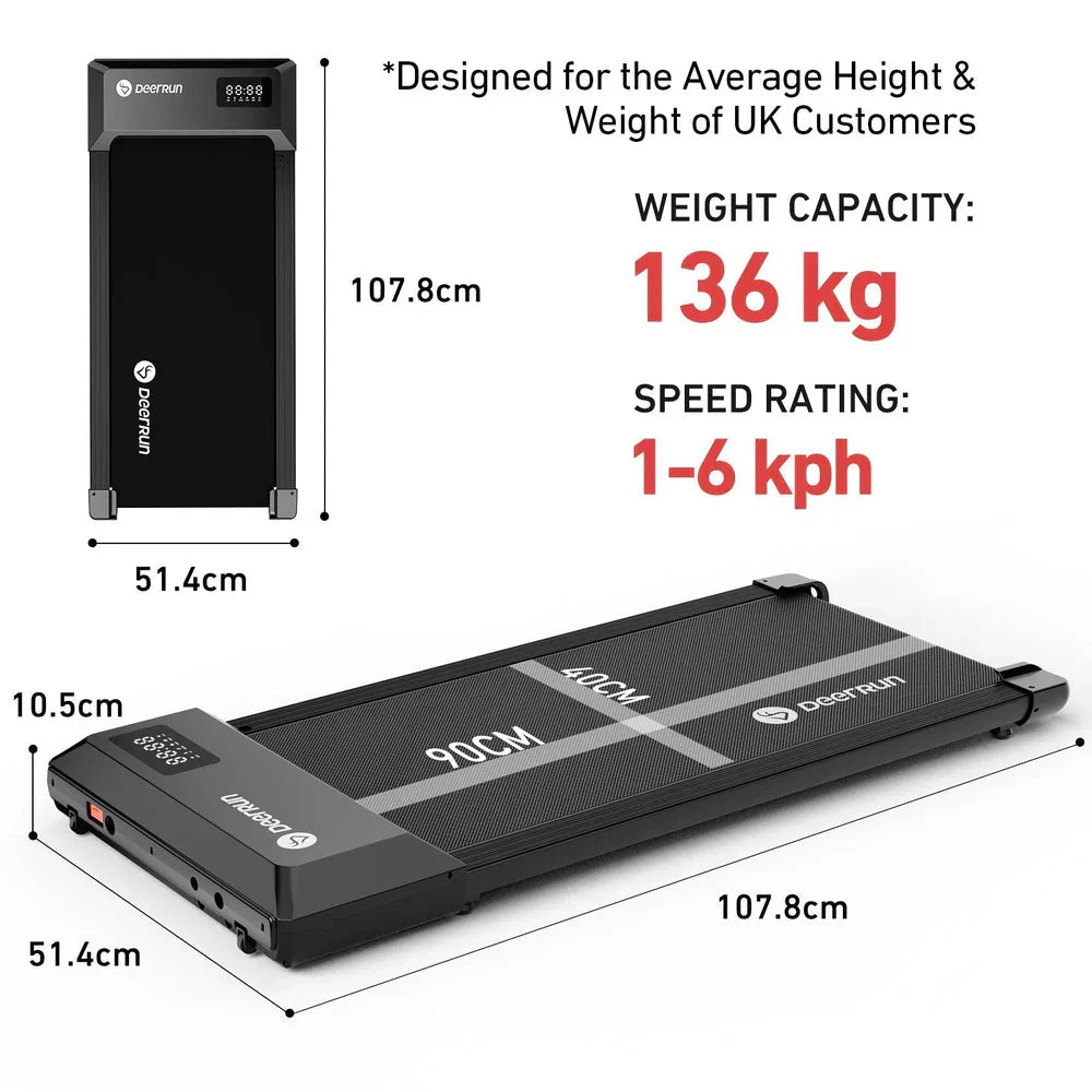 Fold-to-Flat Treadmill – Ultra-Compact, Whisper-Quiet & Stores Anywhere